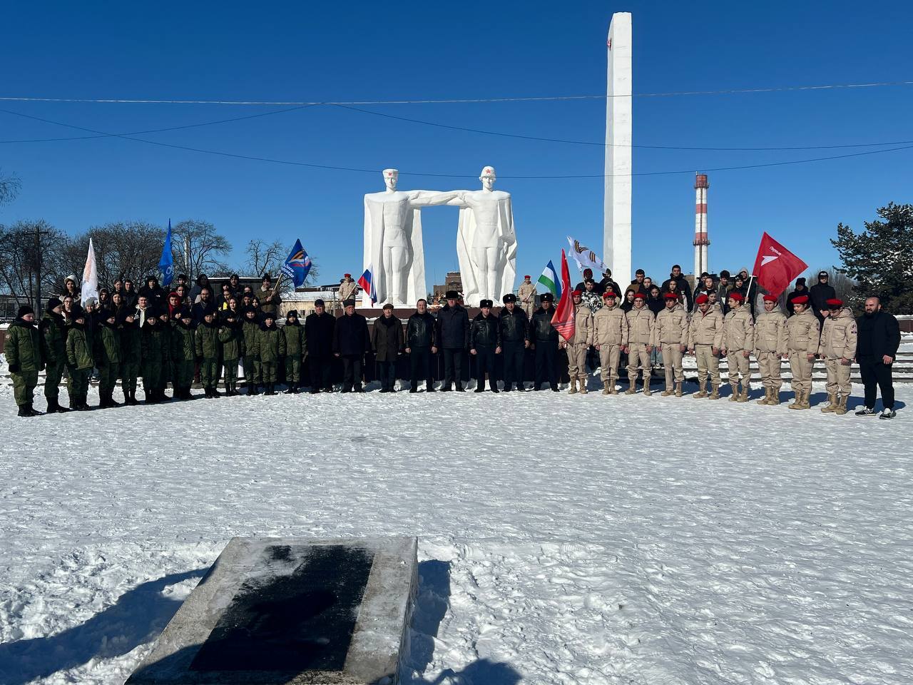 В честь Дня защитника Отечества, в Урванском районе прошел торжественный митинг